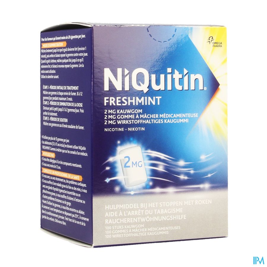 Niquitin 2,0mg Munt Kauwgom 100