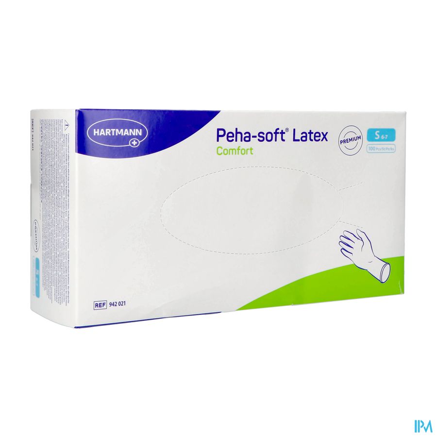 Peha Soft Handschoen Latex Comfort S 100 942021 Peha Soft Handschoen Latex Comfort S 100 942021