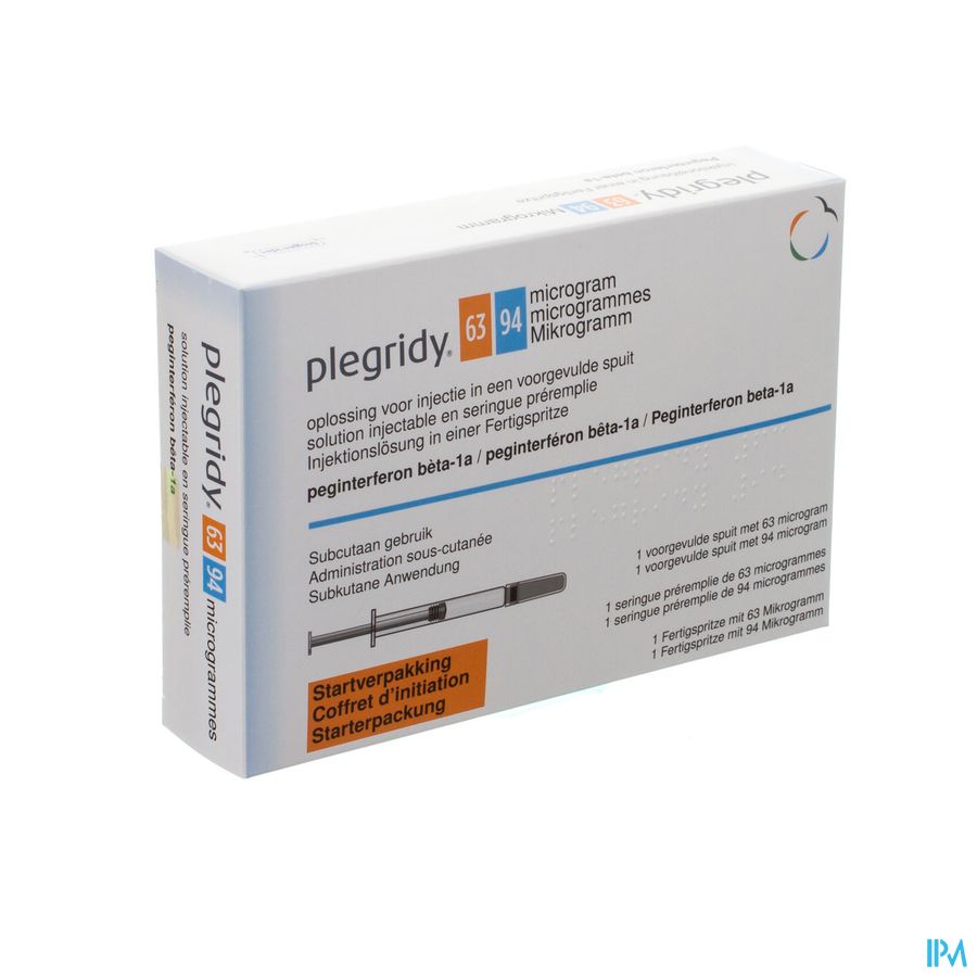 Plegridy 63mcg + 94mcg Opl Inj Voorgevulde Spuit 2 Plegridy 63mcg + 94mcg Opl Inj Voorgevulde Spuit 2