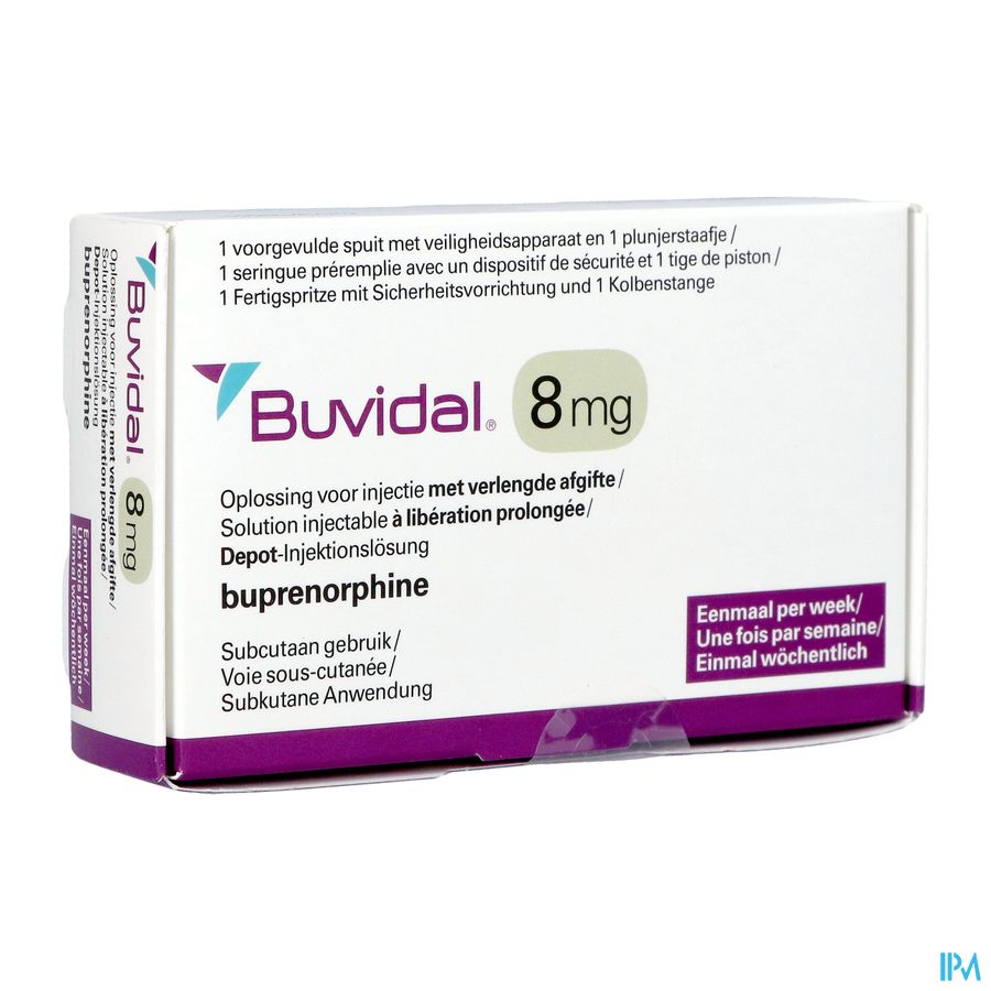 Buvidal 8mg Opl Inj Verl.afg. Voorg.sp 1x0,16ml Buvidal 8mg Opl Inj Verl.afg. Voorg.sp 1x0,16ml