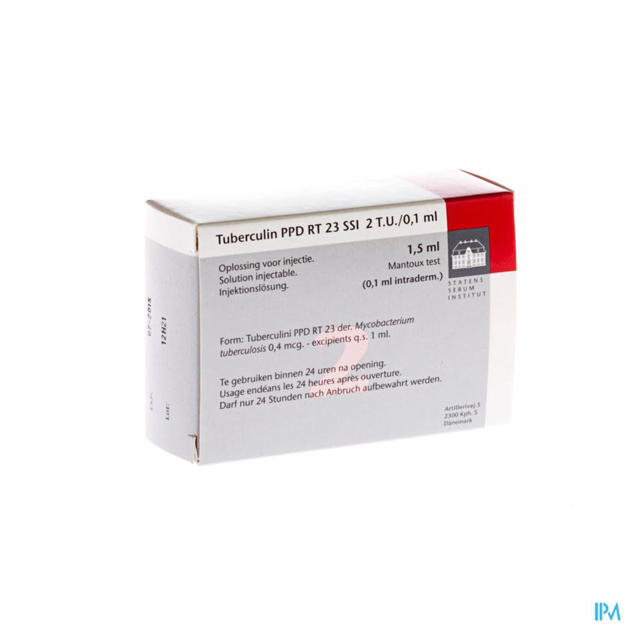 Tuberculine Ppd Rt23 Fio 2tu/0,1ml 1x1,5ml