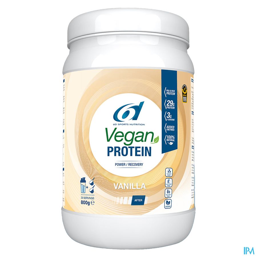 6d Vegan Protein Vanilla 800g 1
