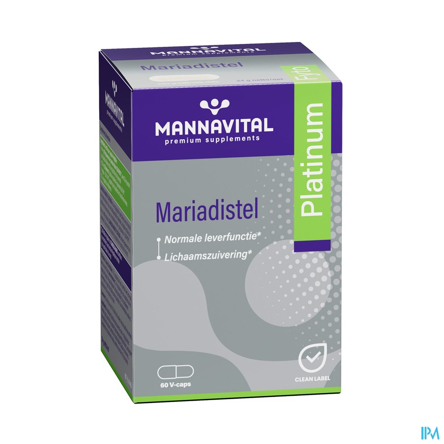Mannavital Mariadistel Platinum V-caps 60