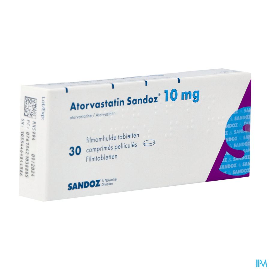 Atorvastatin 10mg Sandoz Filmomh Tabl 30 Atorvastatin 10mg Sandoz Filmomh Tabl 30