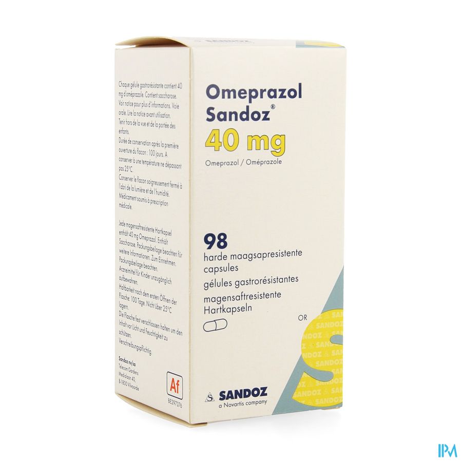 Omeprazol Sandoz Caps Enter 98 X 40mg 1