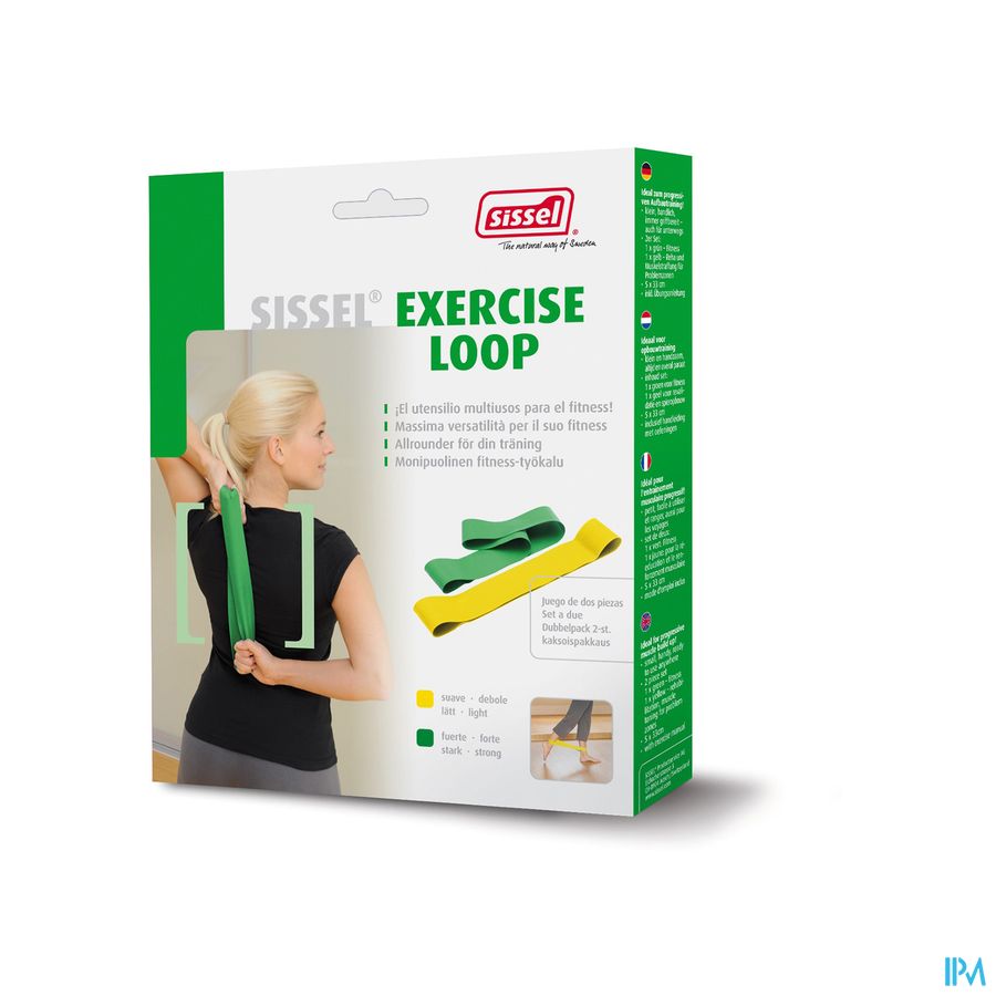 Sissel Exercise Looop Set 2 Pieces (vert Et Jaune) Sissel Exercise Looop Set 2 Pieces (vert Et Jaune)