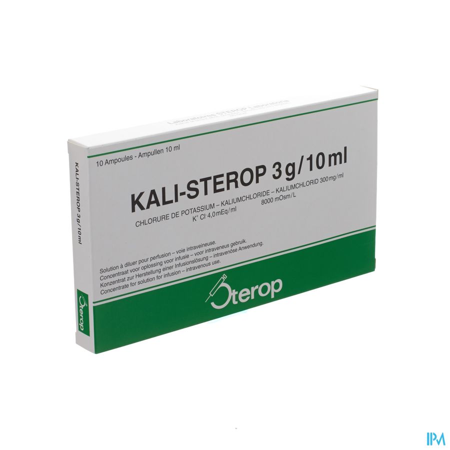 Kali Sterop 3,0g/10ml Amp Inj 10 Kali Sterop 3,0g/10ml Amp Inj 10