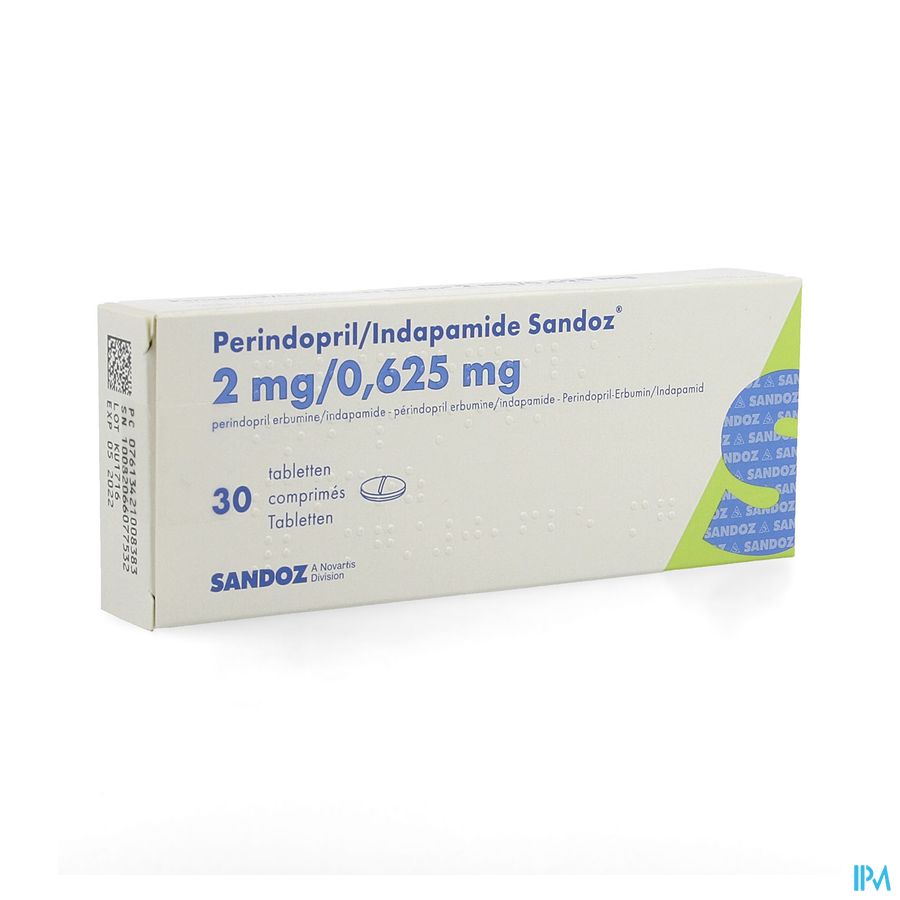 Perindopril/indapamide Sandoz Tabl 30x2mg/0,625mg