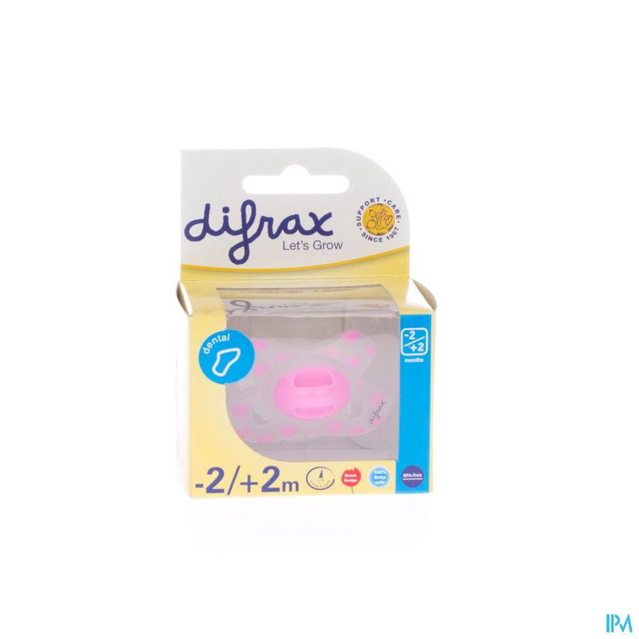 Difrax Sucette Newborn Dental Sil Girl -2/2m 1 796 5