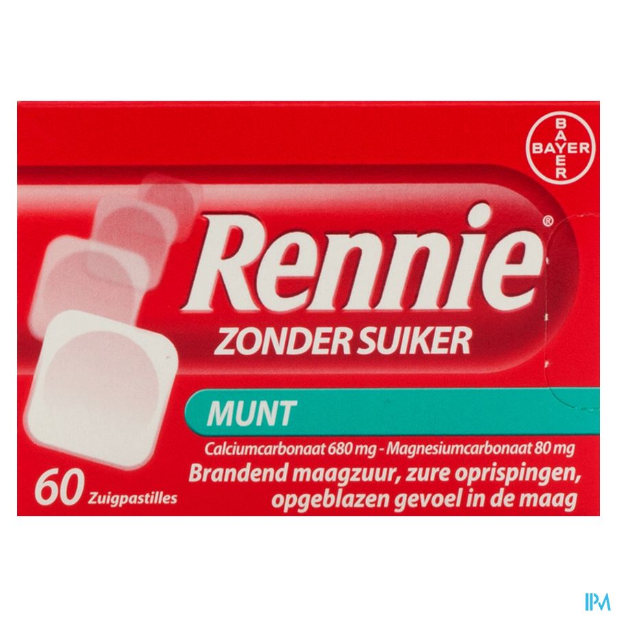 Rennie Mint Z/suiker Zuigtabl 60 5