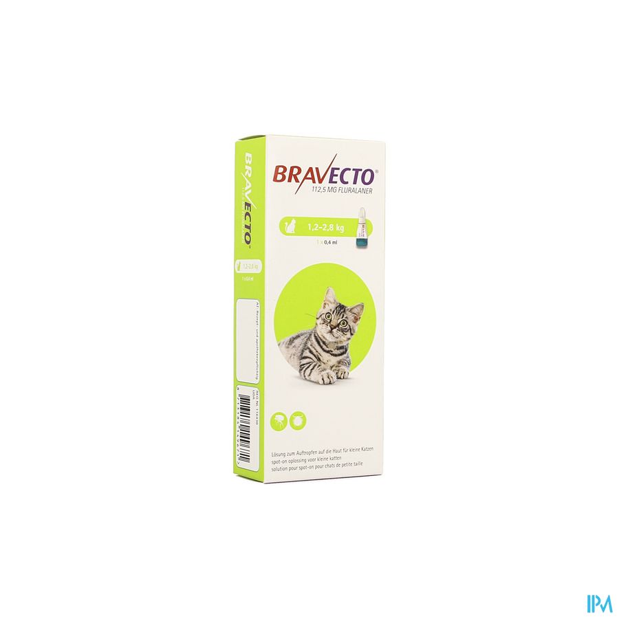 Bravecto 112,5mg Spot On Opl Kat 1,2-2,8kg Pipet 1 Bravecto 112,5mg Spot On Opl Kat 1,2-2,8kg Pipet 1