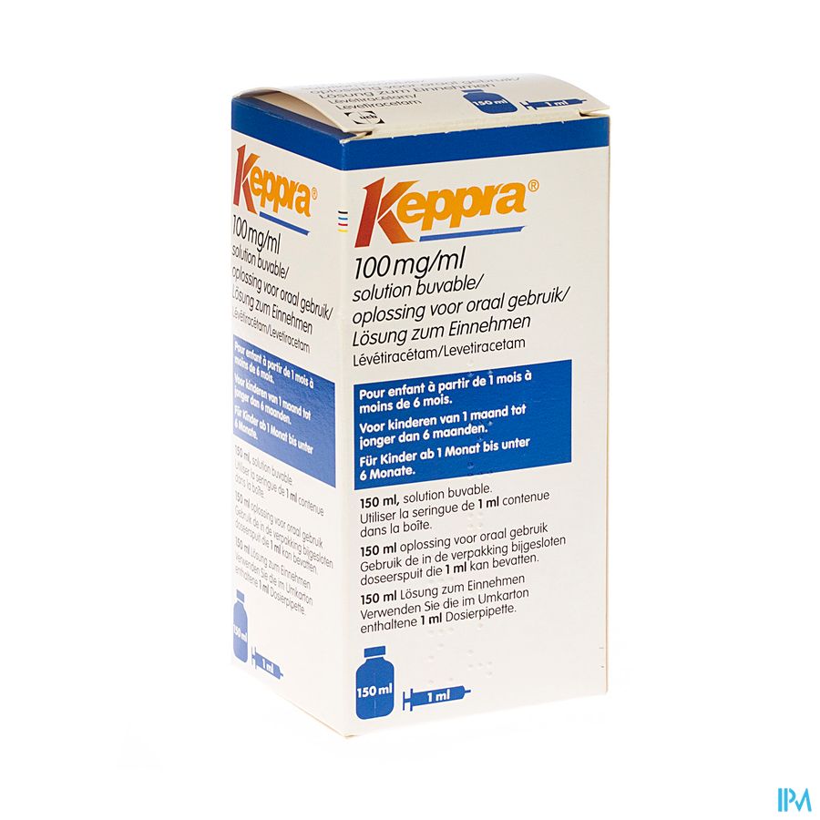 Keppra 100mg/ml siroop (150ml-1ml spuit) Keppra 100mg/ml siroop (150ml-1ml spuit)