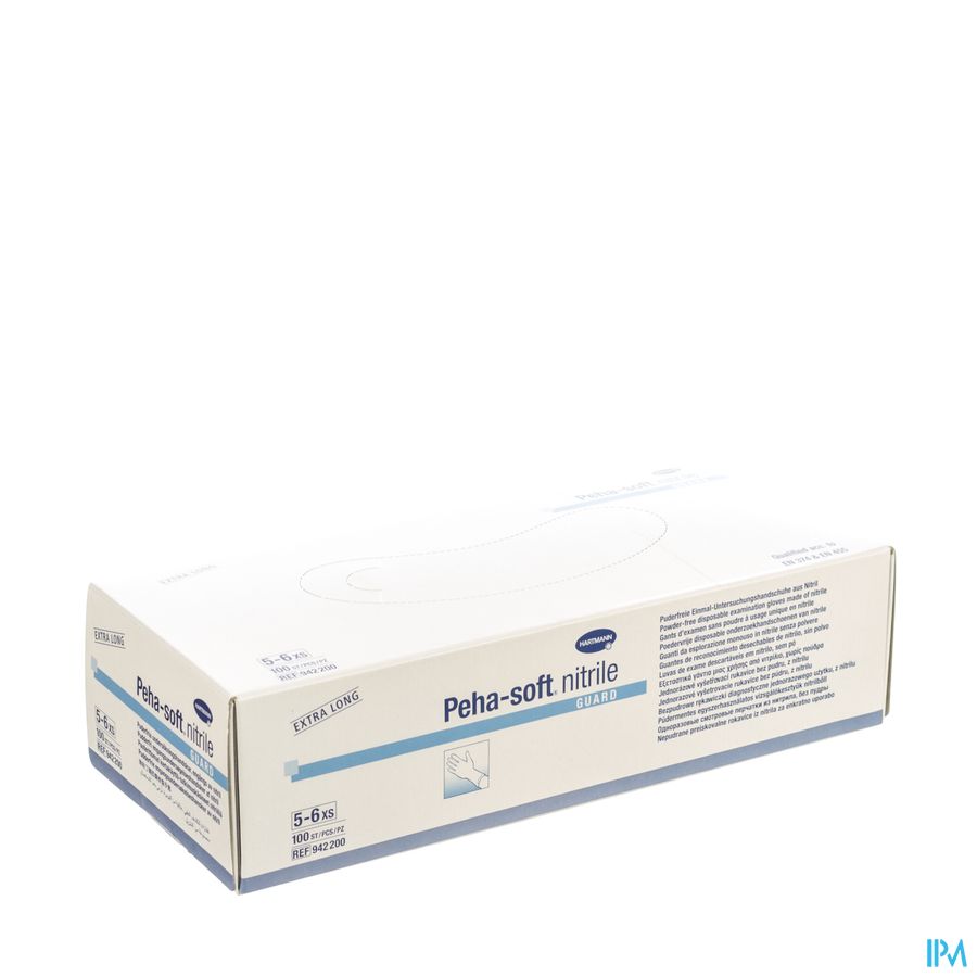 Peha Soft Handschoen Nitrile Guard Xs 100 9422004 Peha Soft Handschoen Nitrile Guard Xs 100 9422004