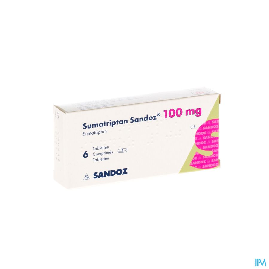 Sumatriptan Sandoz 100mg Comp 6 Sumatriptan Sandoz 100mg Comp 6