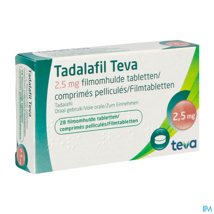Tadalafil Teva Filmomh Tabl 28 X 2,5mg Tadalafil Teva Filmomh Tabl 28 X 2,5mg