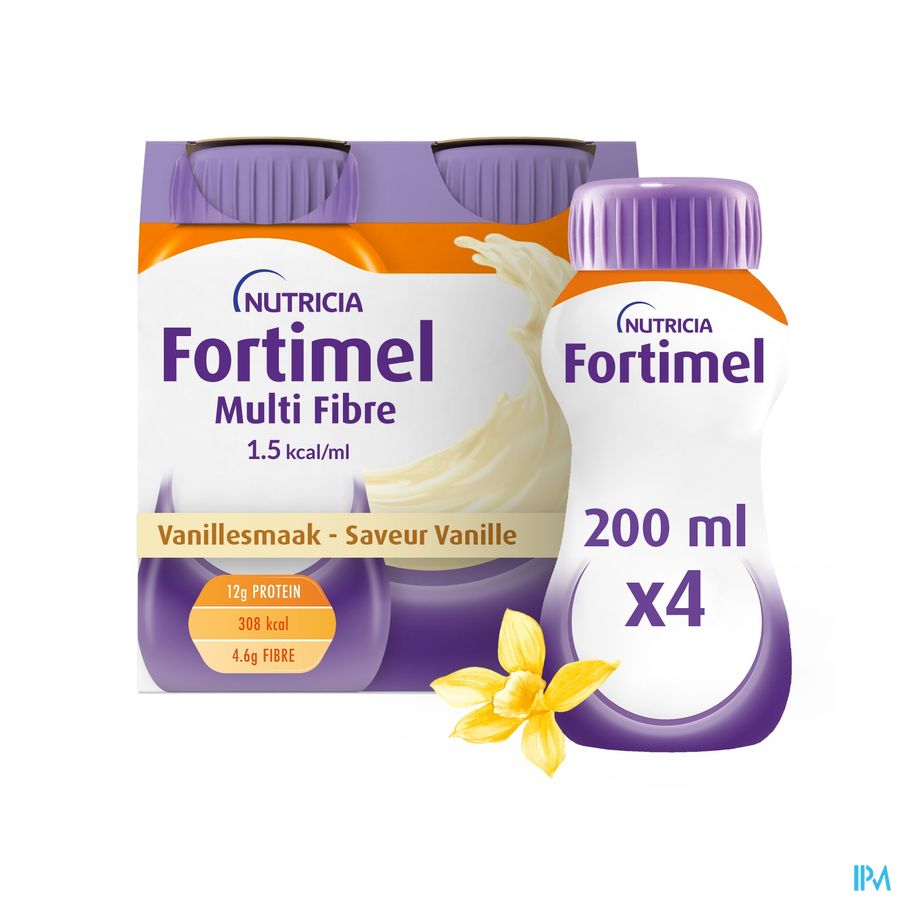 Fortimel Multifiber 1.5kcal Vanille 4x200ml Fortimel Multifiber 1.5kcal Vanille 4x200ml