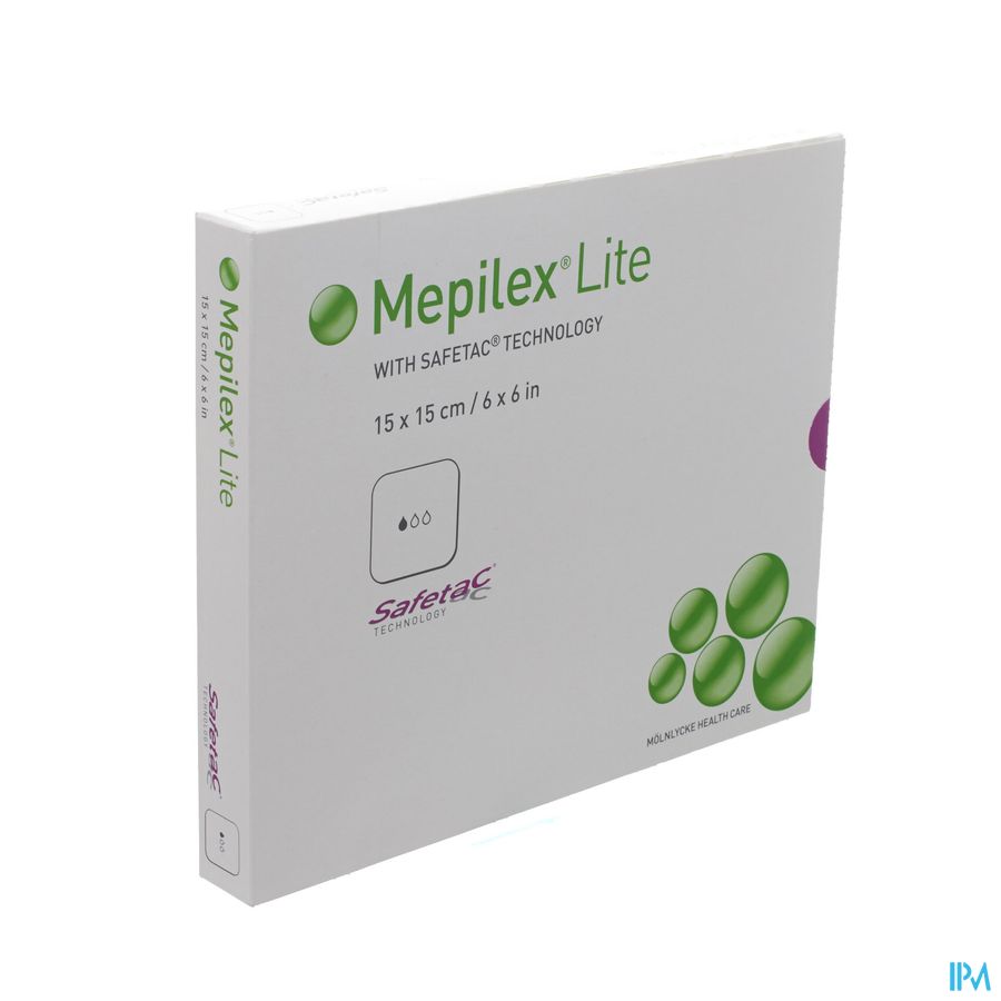 Mepilex Lite Dun Verb Sil Ster 15x15,00cm 5 284300 2