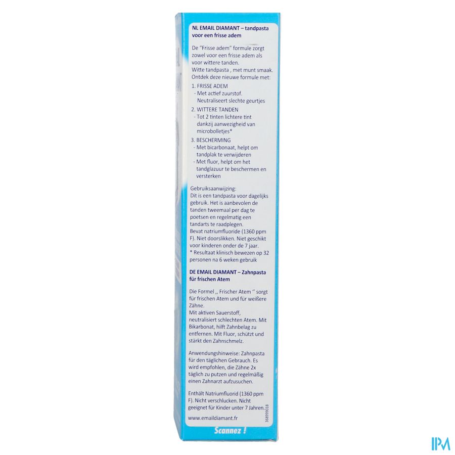 Email Diamant Dentifrice Blancheur Fraicheur 75ml 7