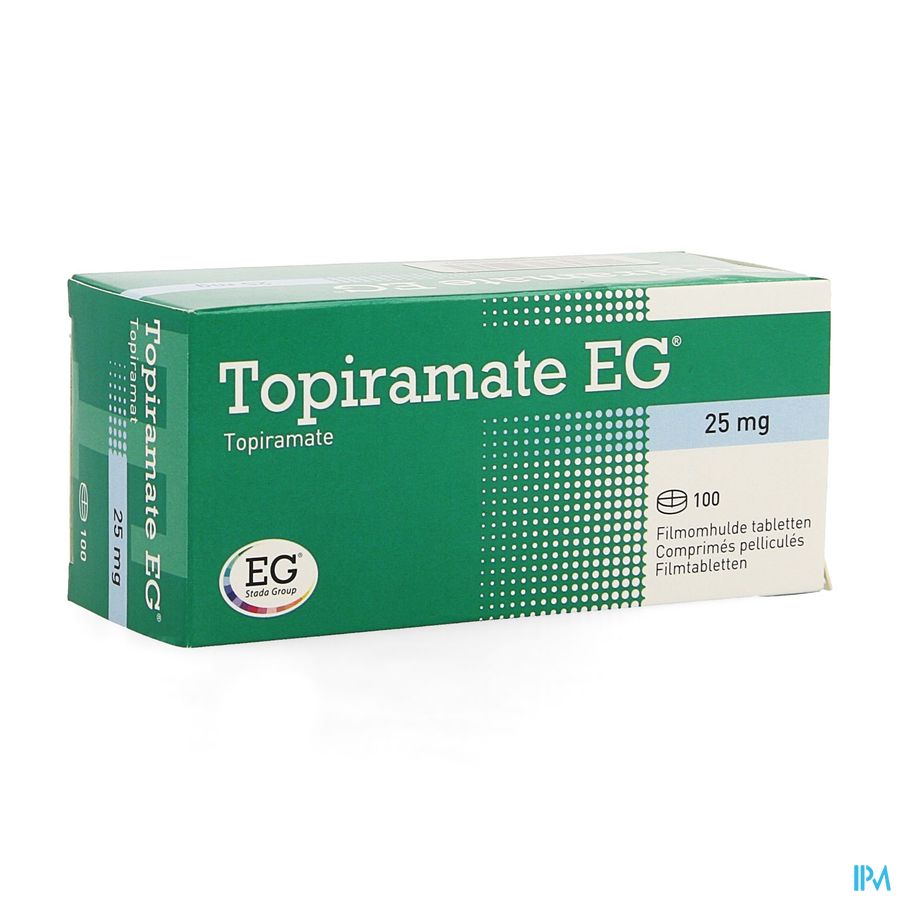Topiramate EG 25Mg Filmomh Tabl 100X25Mg Topiramate EG 25Mg Filmomh Tabl 100X25Mg