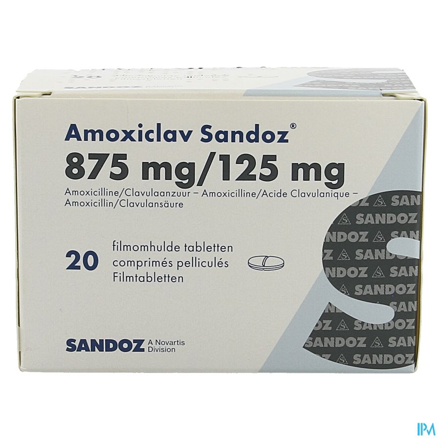 Amoxiclav Sandoz 875mg/125mg Comp 20 4