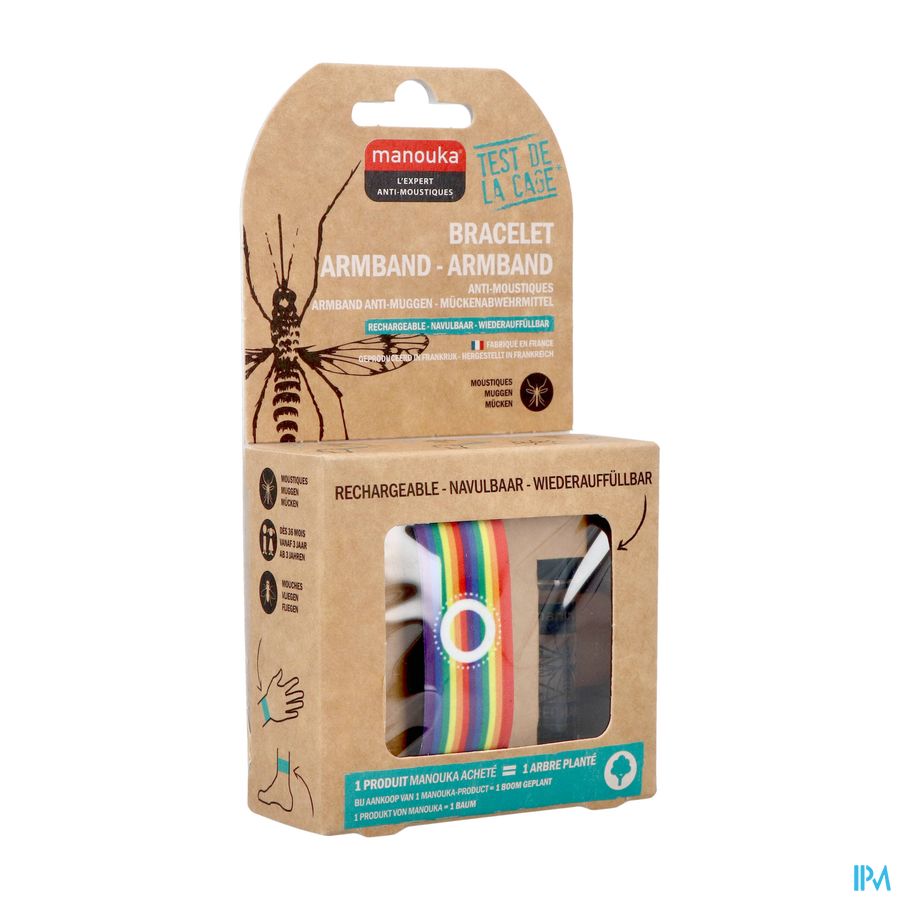 Manouka Armband A/muggen Regenboog Manouka Armband A/muggen Regenboog