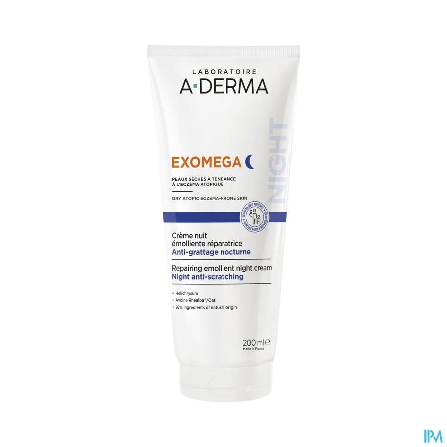 Aderma Exomega Control Herst. Emol. Nacht Cr 200ml