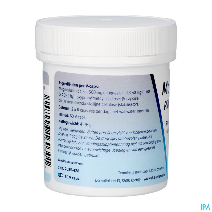 Magnesiumpidolaat V-caps 60x500mg Deba 1