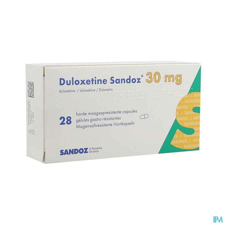 Duloxetine Sandoz 30mg Caps Hard Maagsapresist. 28 1