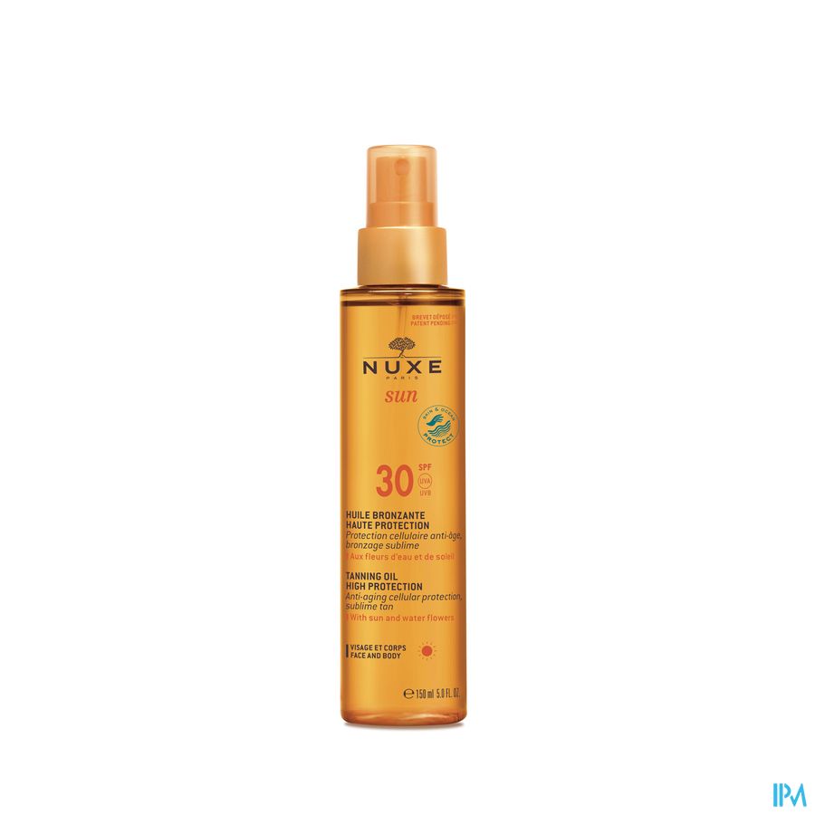 Nuxe Sun Bruiningsolie Gezicht Lichaam Ip30 150ml