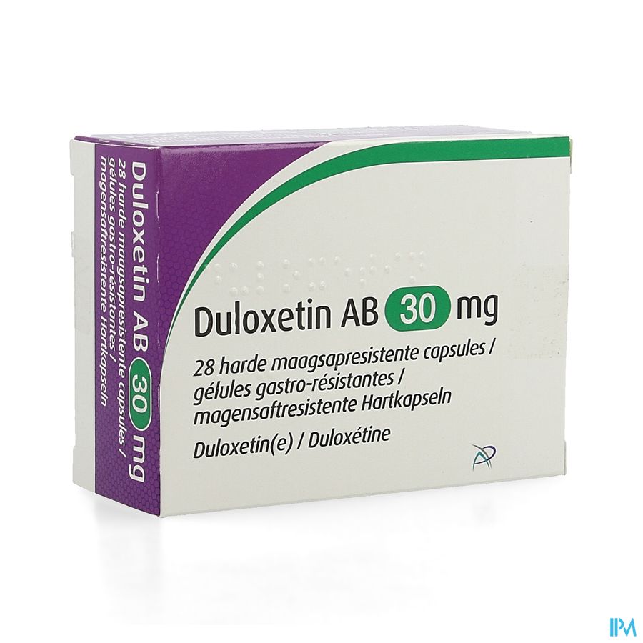 Duloxetin Ab 30mg Maagsapresist. Harde Caps 28 Duloxetin Ab 30mg Maagsapresist. Harde Caps 28