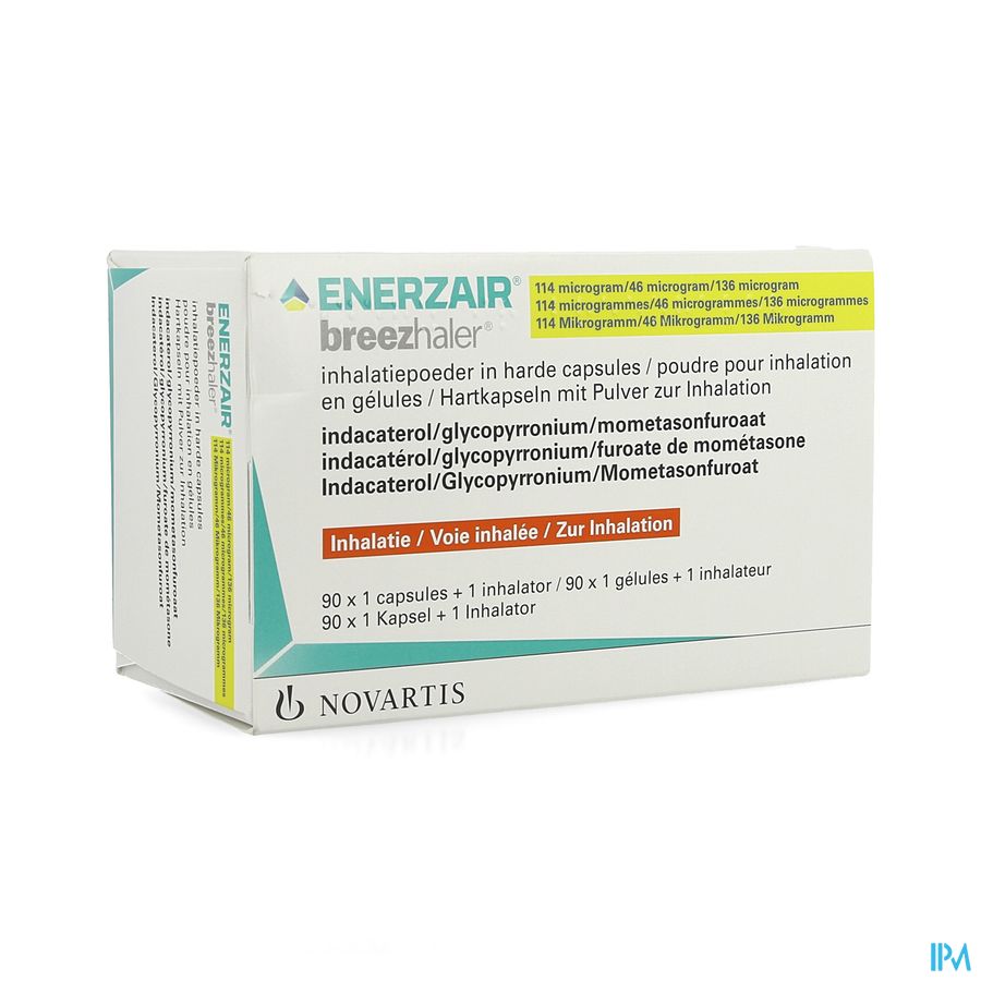 Enerzair Breezhaler 114/46/136mcg Caps 90x1+1inhal Enerzair Breezhaler 114/46/136mcg Caps 90x1+1inhal