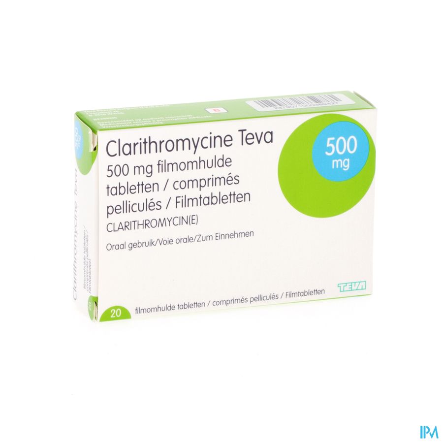 Clarithromycine Teva Tabl 20 X 500mg