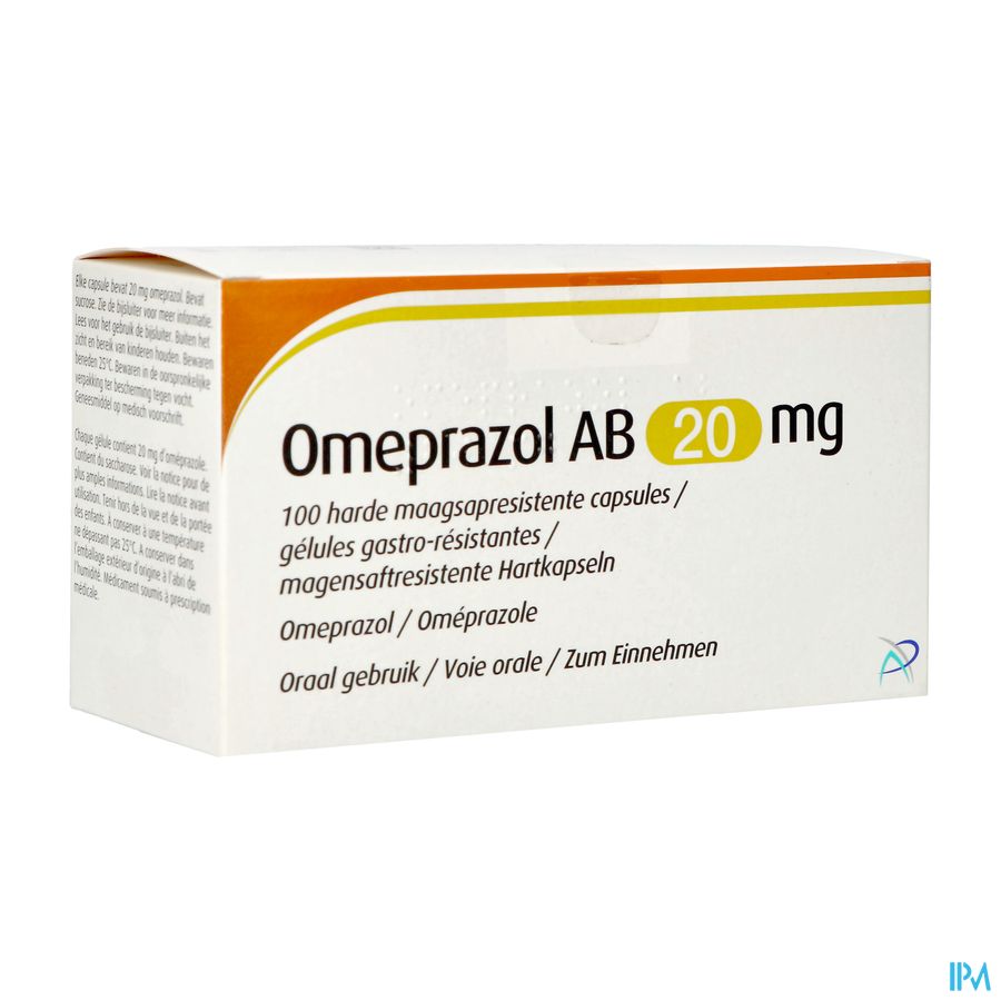 Omeprazol Ab 20mg Maagsapresist. Caps 100 Blister Omeprazol Ab 20mg Maagsapresist. Caps 100 Blister