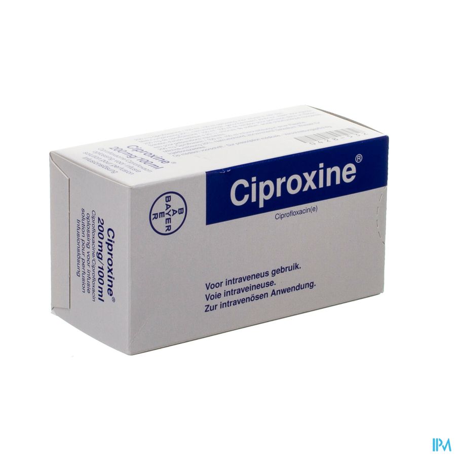 Ciproxine 200 mg/100 ml sol. perf. i.v. 100 ml Ciproxine 200 mg/100 ml sol. perf. i.v. 100 ml