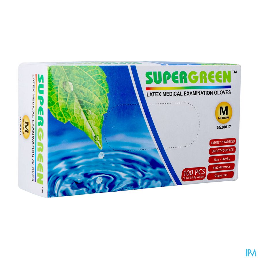 Pharmex Supergreen Latex M Gepoederd 100 Pharmex Supergreen Latex M Gepoederd 100