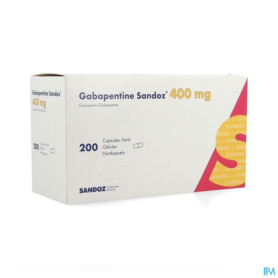 Gabapentine 400mg Sandoz Caps 200 X 400mg Gabapentine 400mg Sandoz Caps 200 X 400mg