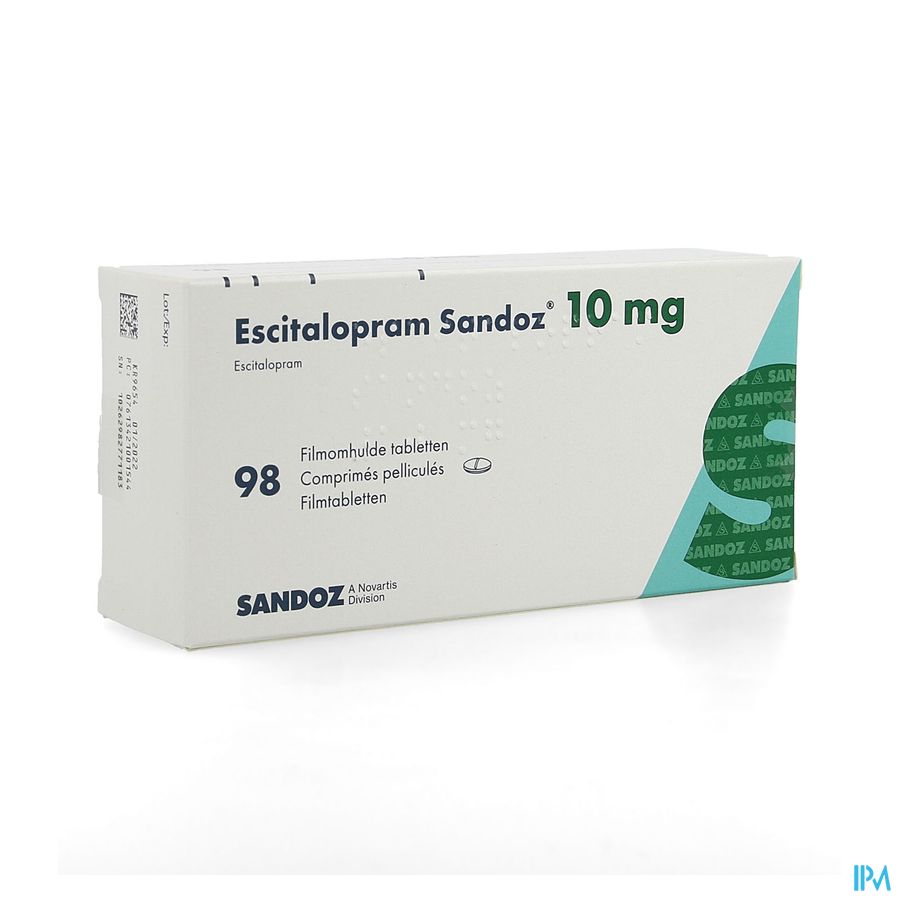 Escitalopram Sandoz 10mg Filmomh Tabl 98 X 10mg Escitalopram Sandoz 10mg Filmomh Tabl 98 X 10mg