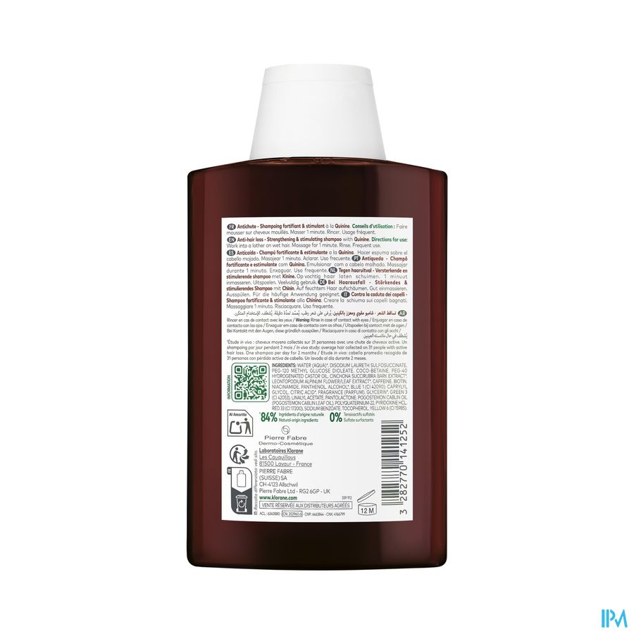 Klorane Capil. Sh Quinine & Edelweiss 200ml Nf 3