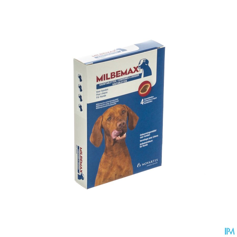 Milbemax Hond Kauwtabletten 1x4 Milbemax Hond Kauwtabletten 1x4