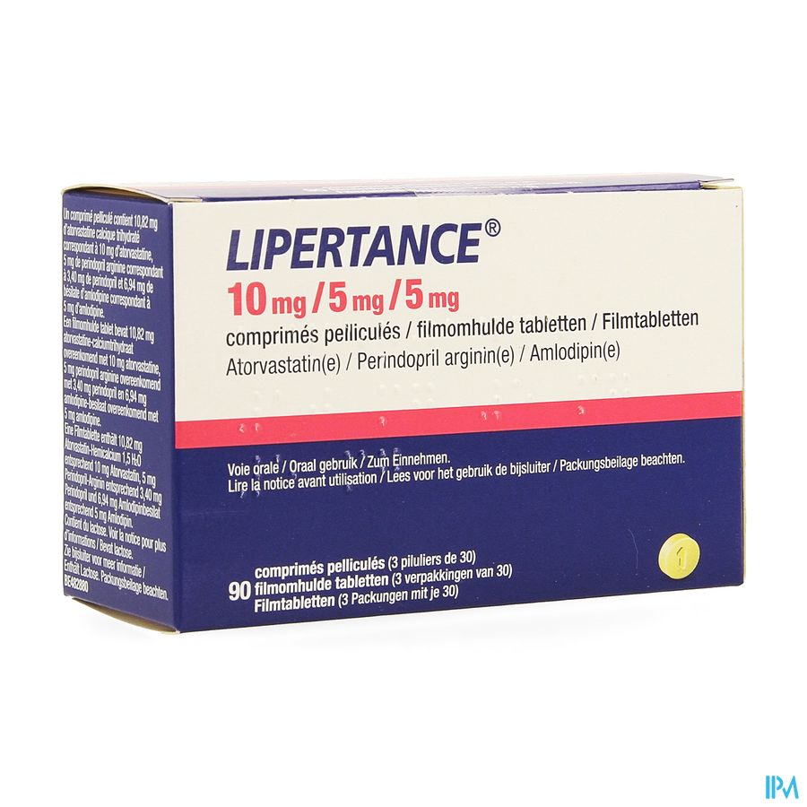 Lipertance 10mg/ 5mg/ 5mg Filmomh Tabl 90 Lipertance 10mg/ 5mg/ 5mg Filmomh Tabl 90