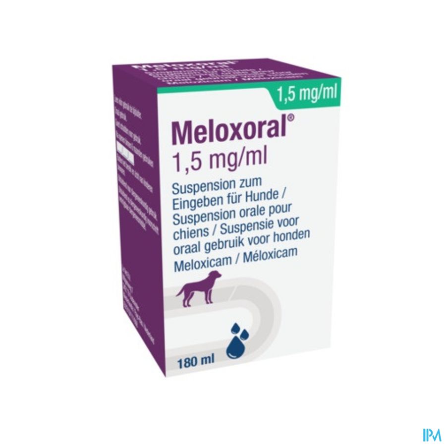 Meloxoral 1,5mg/ml Susp Ora Hond 180ml Meloxoral 1,5mg/ml Susp Ora Hond 180ml