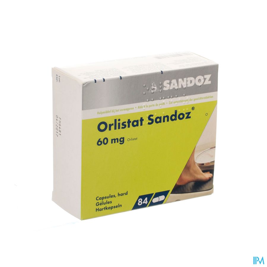Orlistat Sandoz Harde Caps 84 X 60mg 1
