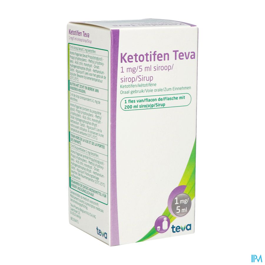 Ketotifen Teva Sir 200ml 1mg/5ml Ketotifen Teva Sir 200ml 1mg/5ml