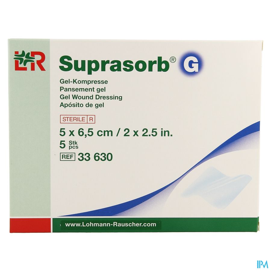 Suprasorb g Compresse New 5x6,5cm 5 33630 7