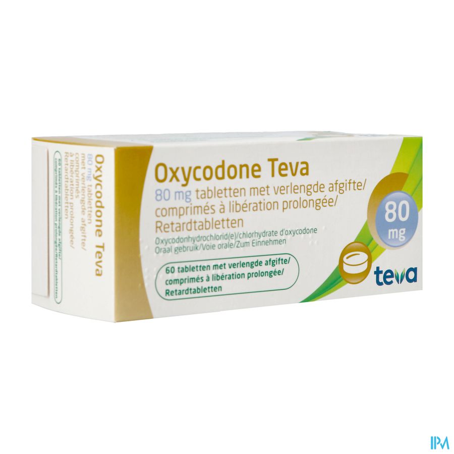 Oxycodone Teva 80mg Verlengde Afgifte Comp 60 Oxycodone Teva 80mg Verlengde Afgifte Comp 60