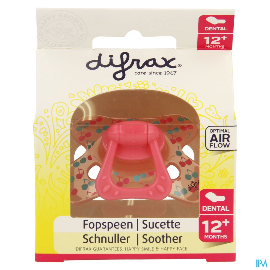 Difrax Fopspeen Dental Semi Filled Girl +12m 346 4