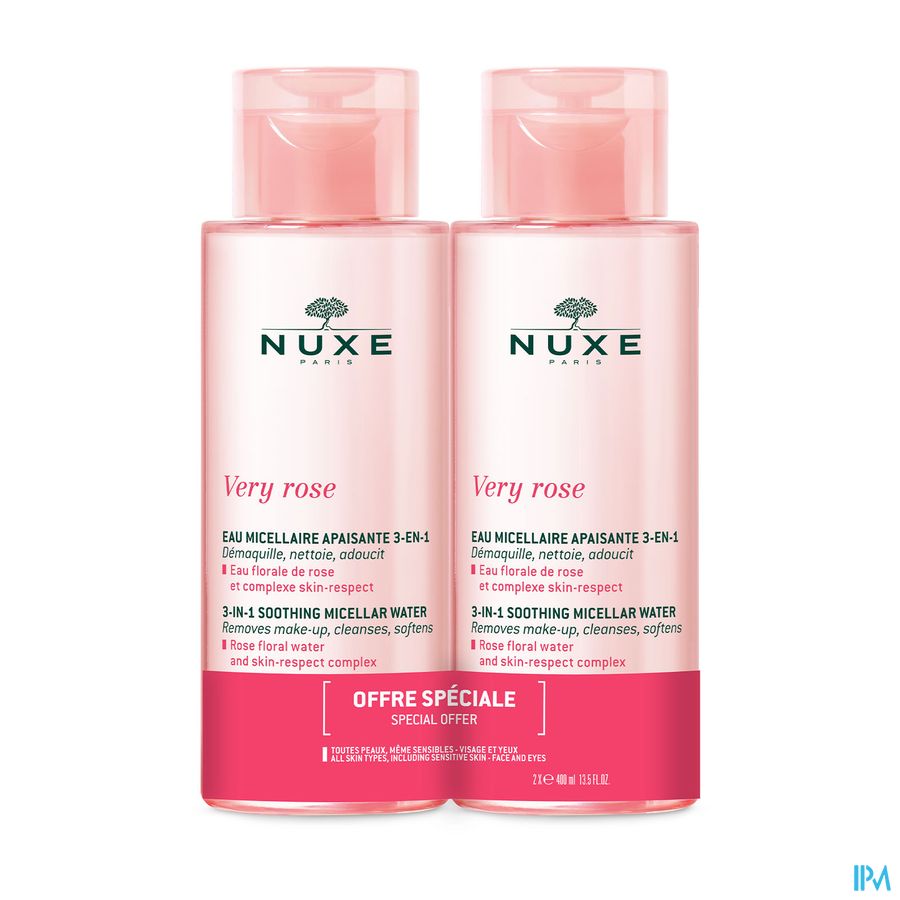 Nuxe Very Rose Micel. Water Gevoel.3en1 Pn 2x400ml