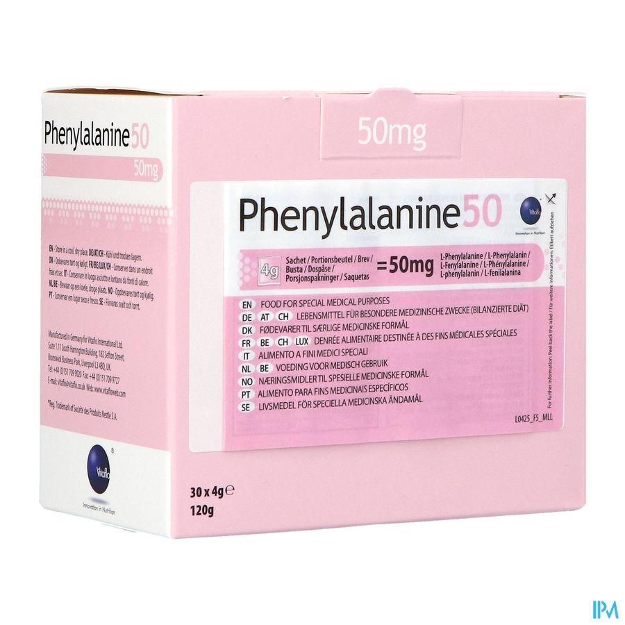 Phenylalanine 50 Pdr Zakje 30x4g Phenylalanine 50 Pdr Zakje 30x4g