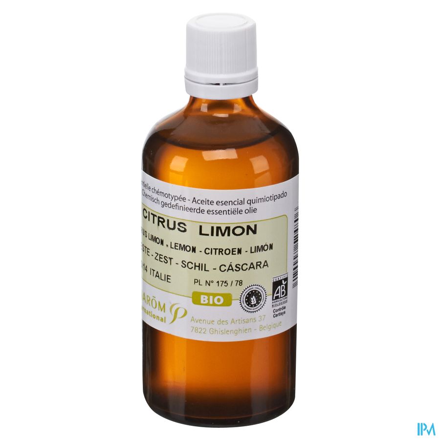 Citroen Zeste Bio Ess Olie 100ml Pranarom 1