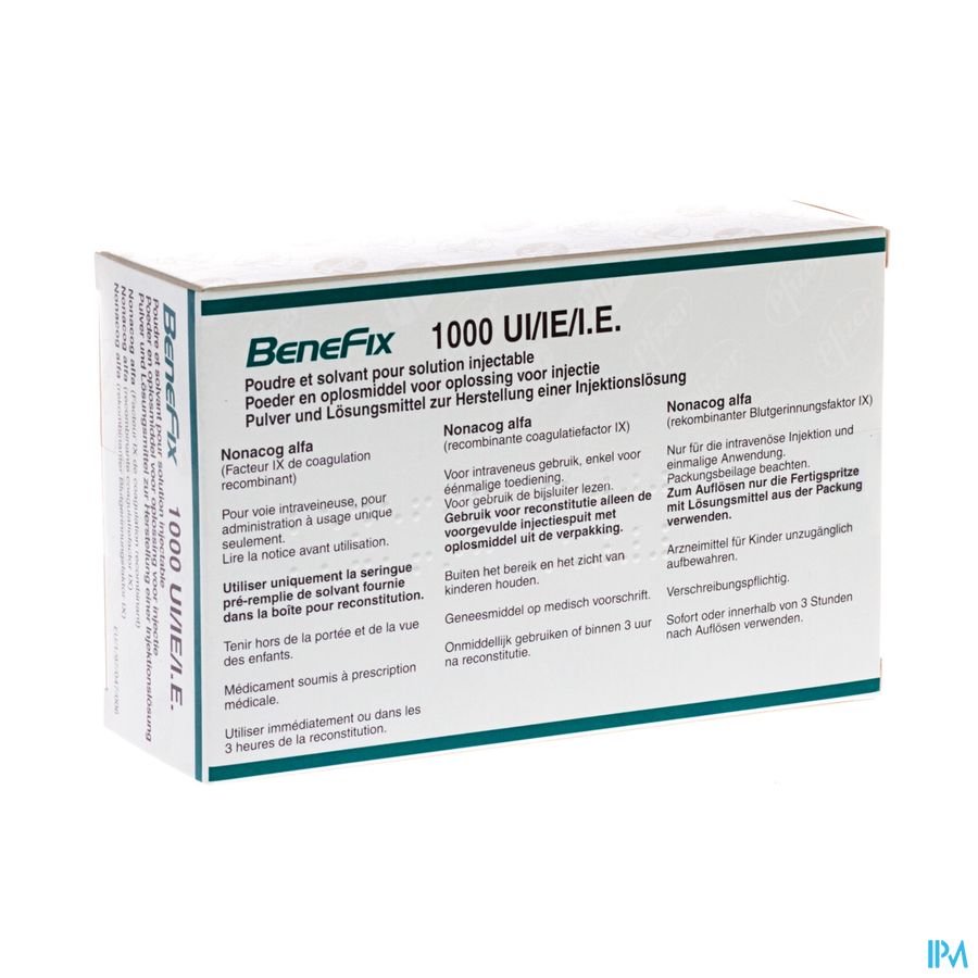 Benefix 1000 Ui Nf Fl Pulv+ser Pre Remplie 5ml Sol Benefix 1000 Ui Nf Fl Pulv+ser Pre Remplie 5ml Sol